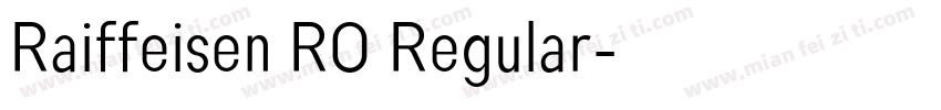 Raiffeisen RO Regular字体转换